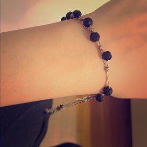 Elegant black statement bracelet